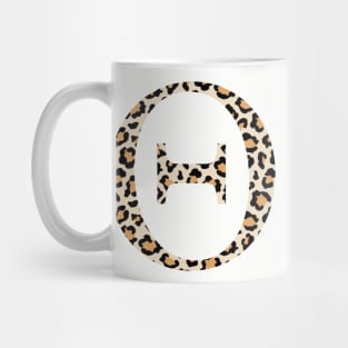 Theta Cheetah Letter Mug